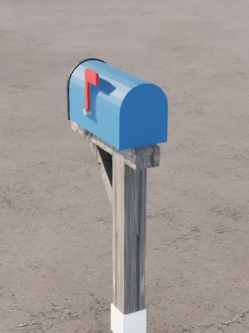 Coastal blue style home mailbox