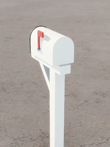 White crossarm style home mailbox