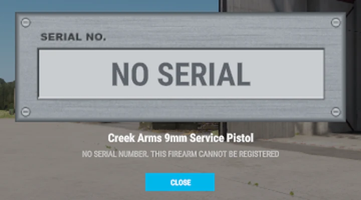 The same steel plate reading No Serial: this firearm cannot be registered